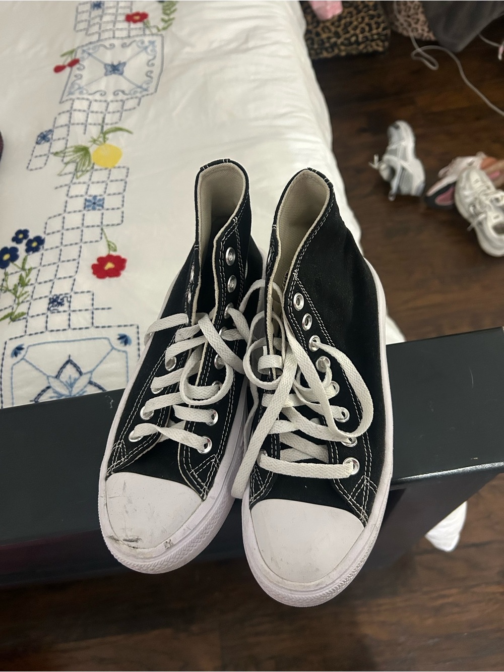 Converse Black & White High-Top Canvas Sneakers